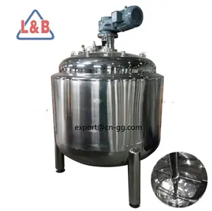 500 liter stainless steel cooling jacket chemical mixing reactor