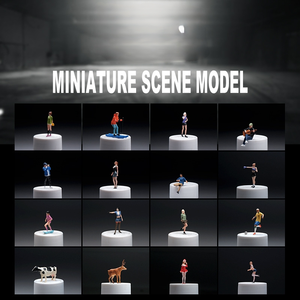 Collection de figurines miniatures 1/64, miniatures en résine, scènes de modèles de voitures, figurines pour la photographie macro - Product Image 2