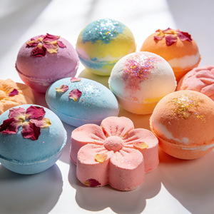 Sfere di Sale da Bagno ai Fiori Secchi Multicolore, Prodotti <span class=keywords><strong>per</strong></span> Bagno di Piedi e Bagno di Schiuma all'Artemisia, <span class=keywords><strong>per</strong></span> Alleviare lo Stress e la Fatica - Product Image 1