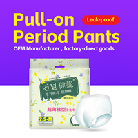 Culotte d'époque étanche double couche en coton doux jetable pour femmes filles adolescentes avec coussinets culotte menstruelle étanche pour femmes