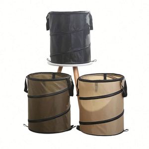 Collapsible Lawn and Can Garden Waste up Bucket Reusable Yard <b>Leaf</b> Bag Holder Hardshell Bottom With Drain Holes - Product Image 1