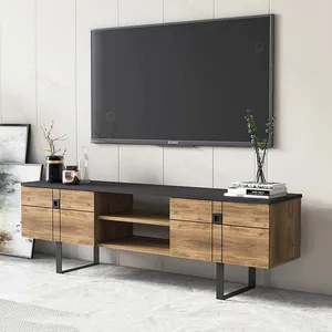 कस्टम 2022 नई डिजाइन कमरे में रहने वाले फर्नीचर टीवी खड़ा लक्जरी आधुनिक टीवी कैबिनेट 75 इंच टीवी टेलीविजन टेबल के लिए खड़े हो जाओ