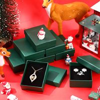 Boîtes cadeaux en carton pour bijoux avec ruban et nœud pour bague, boucles d'oreilles, collier, emballage cadeau