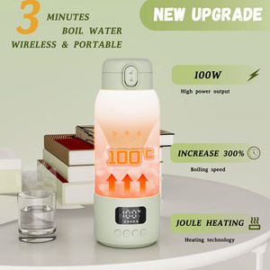 Bouilloire électrique portable 100 ° Chauffe-biberon avec affichage numérique, chauffe-eau de voyage multifonction - Product Image 5