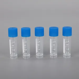 Viales criogénicos desechables de plástico, rosca externa de 1,5 ml, 2 ml, suministros de laboratorio