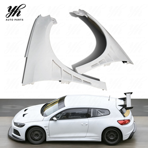 Parafango Anteriore in FRP con Prese d'Aria, Coppia Sinistra e <span class=keywords><strong>Destra</strong></span> per Volkswagen VW Scirocco R Cup Racing, Parti Carrozzeria 2008-2017, Kit Accessori - Product Image 2