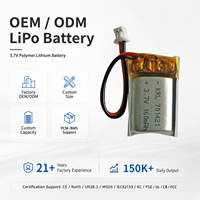 Baterai Lipo KRL 160mAh 701421 3.7V Ultra Tipis untuk Alat Bantu Dengar NFC, Patch Medis yang Dapat Dipakai, Baterai Soft Pack OEM