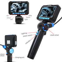 Endoscope d'inspection automobile 360 degrés, 4 directions articulées, 6 mm, IP67, avec écran de 5 pouces