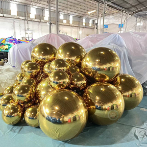 Boule miroir <span class=keywords><strong>gonflable</strong></span> dorée réutilisable, grande décoration d'événement, ballon en PVC, ballon à bulles, boule disco pour fête, scène, spectacles de mariage - Product Image 3