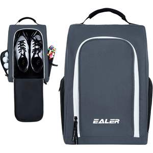 EALER กระเป๋ารองเท้ากอล์ฟ GSB100 สีเทาแบบมีซิประบายอากาศพร้อมกระเป๋าคู่สำหรับใส่ลูกบอลถุงเท้าเสื้อยืดกระเป๋าเป้สะพายหลังสำหรับทุกเพศ - Product Image 1