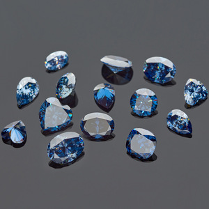 Cardime Loose Moissanite Royal Blue Mixed Shapes Synthetic Gemstone For Jewelry Making 0.5ct Or More - Product Image 2