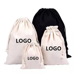 Personalized Colorful Canvas Cotton Drawstring Bag With Double String