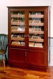 Cave à cigares en cèdre espagnol personnalisée Walk In Led Smoke Shop Présentoir à tabac Vitrine à cigares Vitrine murale pour <span class=keywords><strong>magasin</strong></span> - Product Image 4