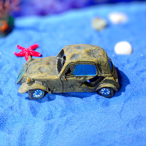 Decoración de Acuario, naufragio de coche, pecera, decoración de paisaje, peces, camarones, escapando, artesanías - Product Image 4