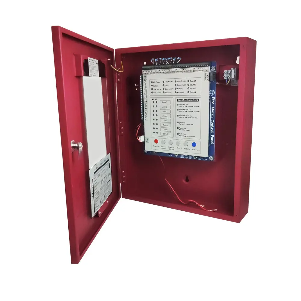 Sistema de alarma de incendios, Panel de Control de sirena, estándar, 4 / 8 / 16 zonas