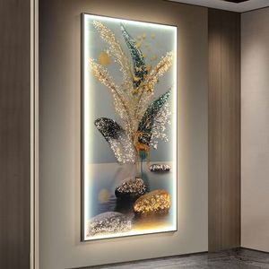 Set di Tre Dipinti in Cristallo e Porcellana con Motivo di <span class=keywords><strong>Cervo</strong></span> 40X60CM, Arte Moderna da Parete per Soggiorno, Decorazione Casa, Supporto in Tela, Vendita all'Ingrosso - Product Image 1