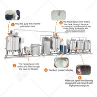 Machine de transformation laitière et fromagère à petite échelle 100L Pasteurisateur de lait de chèvre Yohurt Usine clé en main