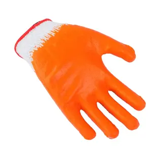 Wholesale Machinery heavy industry work gloves Latex work gloves Cotton Shell Latex Coated Construction safety Work Gloves OEME