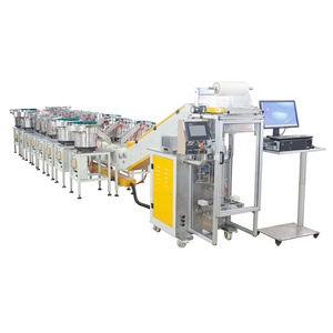 Línea de embalaje de conteo de tornillo inteligente automático, alimentador vibratorio PLC de cuatro, personalizable a La 30 - Product Image 1