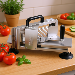 Coupe-tomates en acier inoxydable, manuel, robuste, outil pour fruits et légumes avec pieds antidérapants, gadget de cuisine - Product Image 2