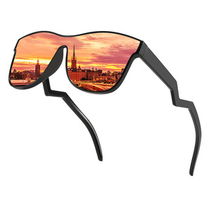 <b>Large</b> <b>Frame</b> Polarized Sunglasses Black PC <b>Frame</b> TAC Lens UV400 Outdoor Cycling Sports Eyewear - Product Image 2
