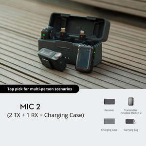 ชุดไมโครโฟนไร้สาย DJI Mic 2 ขนาดกะทัดรัด สำหรับ 2 คน พร้อมกล่องชาร์จ บันทึกเสียงแบบ 32 บิต สำหรับวีล็อกและการสัมภาษณ์ - Product Image 5