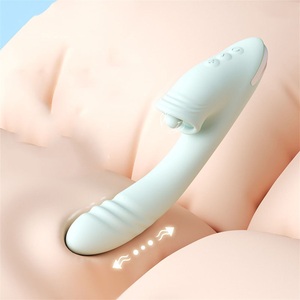 Vibratore impermeabile coniglio Dildo per le <span class=keywords><strong>donne</strong></span> con modalità di vibrazione spinta per l'inserimento senza sforzo, Silicone G Spot vibratore - Product Image 2