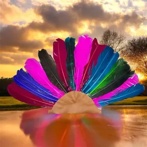 Tocado indio azteca traje de baile plumas coloridas escenario moderno bufanda de cadera talla única para competición Halloween - Product Image 6