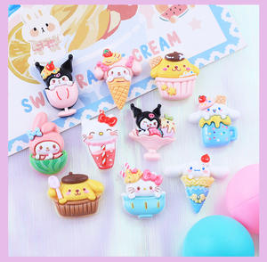 Moda brillante postre Animal lindo resina accesorios para DIY crema pegamento teléfono funda refrigerador pegatina horquilla Accesorios - Product Image 5