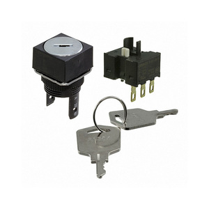 PCB Switches <strong>A165K</strong>-<strong>A2AL</strong>-1 Flat Key Actuator Keylock Switch SPDT <strong>2</strong> Position Panel Mount A165KA2AL1 Solder Quick Connect <strong>2</strong>.8mm - Product Image 1