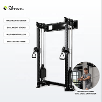 PINJIAN Rack de Squat Multifonctionnel, Cage de Musculation, Machine à Câbles Murale pour Salle de Sport et Fitness à Domicile