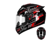 Casque intégral de moto certifié 3C/DOT avec Bluetooth, casque intégral de moto pour toutes les saisons