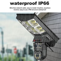 Caméra de Surveillance Solaire Sans Fil Tout-en-un 12 Mpx à Lentilles Multiples, Projecteur Solaire PTZ avec Caméra Solaire Sans Fil 4G et Batterie 18000 mAh