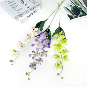 Flores Artificiales de Orquídea Cymbidium de Tela de Seda, 7 Cabezas, Flores en Jarrón, Decoración del Hogar, Accesorios para Bodas, Adorno para Fotografía - Product Image 2