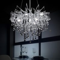 Moderne Français Cuivre Décor À La Maison Goutte De Pluie Lustre Hôtel Villa Salon Salle À Manger Lampe De Luxe Cristal Or Lustres