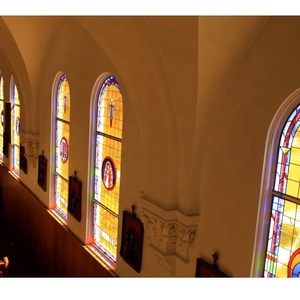 Fashion Style Tempered <strong>Stained</strong> <strong>Glass</strong> <strong>Window</strong> <strong>Panels</strong> and Door Factory - Product Image 4