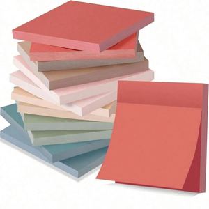12 blocs de notes autocollantes 3x3 pouces, couleurs vintage, super adhérence, blocs de papier offset auto-adhésifs, blocs de notes esthétiques autocollants - Product Image 1