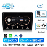 Radio estéreo universal 2 DIN de 9 pulgadas con unidad principal Android de 4+4 núcleos, GPS, amplificador, Carplay, Android Auto, 2 ventiladores y reproductor de DVD para coche