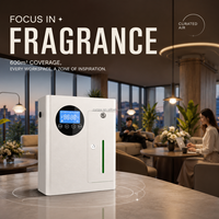 Diffuseur d'huiles essentielles biphasiques personnalisable et unique pour usage domestique et commercial, parfum 360°, en métal, contrôlé par application, mural, 160 ml