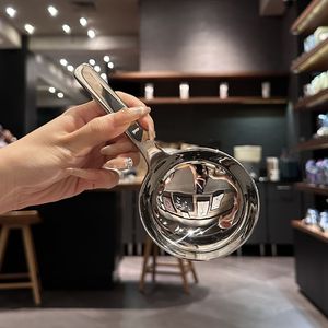 304 SS Korean Style Big Round Spoon, Short Handle Soup/Porridge Ladle, Household Rice Spoon, <b>Large</b> Head Utensil for Home - Product Image 2