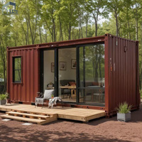 Maison mobile préfabriquée entièrement fonctionnelle avec toilettes, cuisine et plateforme repas pour les vacances