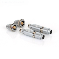 Conector de Aviación Circular Multifilar Serie F, Chapado en Oro, Latón, Macho/Hembra, IP68, Autoblocante de Empuje y Tracción