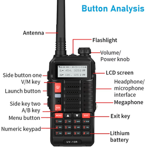 <span class=keywords><strong>Baofeng</strong></span> Talkie-walkie portable haute puissance 10W UV-10R avec technologie GMRS DMR pour une utilisation <span class=keywords><strong>marine</strong></span> extérieure BF-818UV combiné FM UV5R - Product Image 4