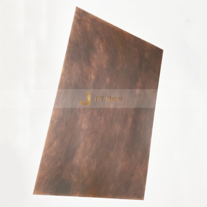 Plaque décorative murale en acier inoxydable 304 EX179, finition bronze antique, cuivre et laiton, découpe sur mesure - Product Image 5