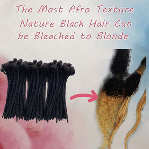 Interlocs avec extrémités bouclées Dreadlocks Extensions 100% cheveux humains faits à la main 0.2cm X-small Size Locs Extensions - Product Image 3