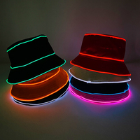 Mode lumineux fête chapeaux LED lueur seau chapeau Hiphop néon pêcheur casquette pour hommes femmes danse spectacle Festival Costume