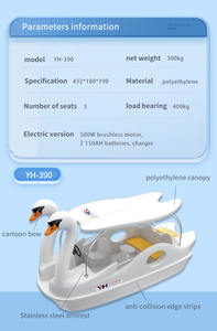 2025 Nueva diversión de agua de PVC al aire libre barco de cisne usado blanco eléctrico Barco de tobogán de agua de cisne - Product Image 4