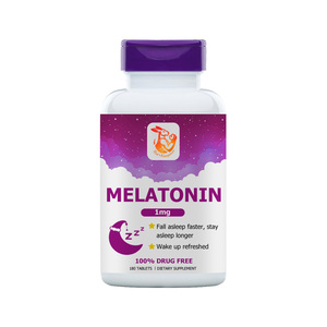 Comprimés de mélatonine en gros d'usine avec calcium pour aider à calmer l'esprit et le corps et à maintenir une bonne santé – Complément alimentaire - Product Image 1