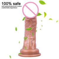 Consolador sin huevos de PVC, pene pequeño, mediano y grande, consolador para parejas, Juguetes sexuales, pene realista, productos para adultos