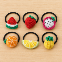 Gehaakte fruit haarband, creatief handgemaakt gebreid watermeloenpatroon haarbandje voor kinderfeestjes